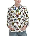 thumbnail image 1 of Daiia Bulldog Sunglasses Face Pattern Women's Fashion Hoodies & Sweatshirts with Kangaroo Pocket Hooded Sweatshirt with Eye-catching Drawstrings-XX-Large, 1 of 7