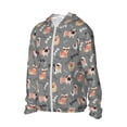 thumbnail image 1 of Daiia Bulldog UPF 50+ Sun Protection Hoodie Jacket Lightweight Long Sleeve Sun Shirt for Women Men with Pocket Hiking Outdoor-, 1 of 7