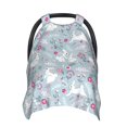 Daiia Bunny And Flower Pattern Car Seat Cover for Babies, Mom Nursing