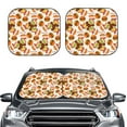 thumbnail image 1 of Daiia Burger 2PCS Car Windshield Sun Shade, Foldable Sun Shield for Car Front Window, Auto Sun Blocker Visor Protector Universal for Truck SUV Pickup-Small, 1 of 7