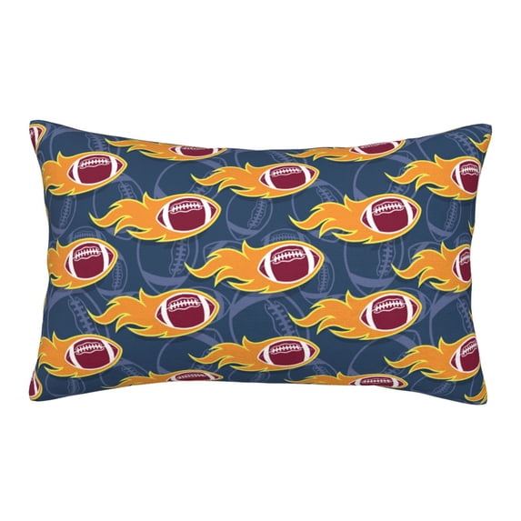 Daiia Burning Rugby Balls Bedding Waterproof Pillow Protector Zippered Queen – Bed Bug Proof Pillow Encasement-16"x24"