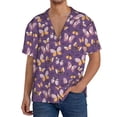 thumbnail image 1 of Daiia Butterflies And Floral Men's Linen Shirts Short Sleeve Casual Shirts Button Down Shirt for Men Beach Summer Wedding Shirt-Large, 1 of 6