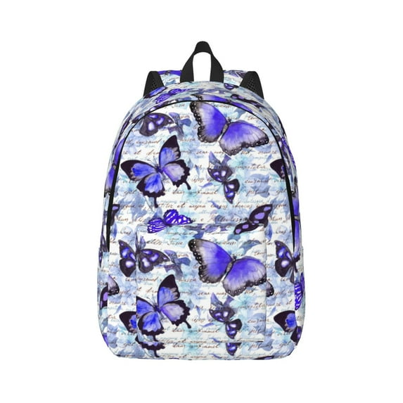 Daiia Butterflies Vintage Canvas Backpack for Men and Women ,Hiking Backpack,Travel Laptop Bag for School,Large Capacity Backpack