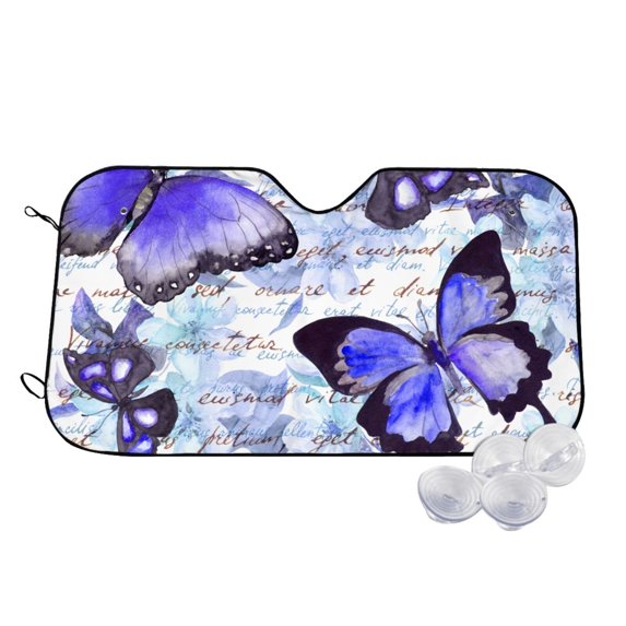Daiia Butterflies Windshield Sun Shade for Car SUV Truck (Medium ), Car Sun Shade Windshield, Car Shades for Front Windows, Sunshade for Car Windshield