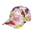 thumbnail image 1 of Daiia Butterflies and Vintage print Baseball Cap Men Women Golf Dad Hat Adjustable Original Classic Low Profile Hat Unconstructed Plain Cap, 1 of 9