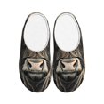 thumbnail image 1 of Daiia Butterfly Cow With Flowers Print Women’s Fuzzy Slippers Memory Foam Lightweight House Shoes Cozy Loafer Flannel House Shoes-42/43, 1 of 7