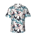 thumbnail image 1 of Daiia Butterfly Hawaiian Shirt for Men Gentle Cotton Regular Short Sleeve Casual-Large, 1 of 9
