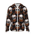thumbnail image 1 of Daiia Butterfly Skull UPF 50+ Sun Protection Hoodie Jacket Lightweight Long Sleeve Sun Shirt for Women Men with Pocket Hiking Outdoor-Small, 1 of 9