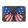 thumbnail image 1 of Daiia Butterfly With USA Flag Front Door Mat, Heavy Duty Durable Welcome Mat for Outdoor Indoor, Dirt Trapper Waterproof Super Absorbent Door Mat, 16" x 24", 1 of 9