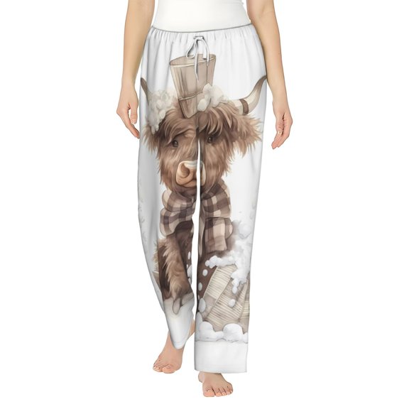 Daiia C Women's Sleep Pant with Pockets and Drawstring,Pajama Pants-Small