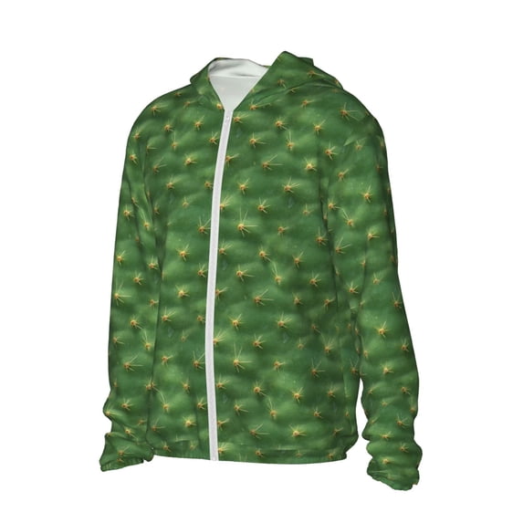 Daiia Cactus 3 UPF 50+ Sun Protection Hoodie Jacket Lightweight Long Sleeve Sun Shirt for Women Men with Pocket Hiking Outdoor-3X-Large