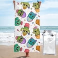 thumbnail image 1 of Daiia Cactus And Insects Pattern Quick Dry Towel, Super Absorbent Travel Towel with Hanging Loop & Carabiner, Lightweight Compact Fast-Drying Microfiber Towel-31.5"x63", 1 of 8