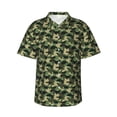 thumbnail image 1 of Daiia Camouflage Dinosaur Hawaiian Shirt for Men Gentle Cotton Regular Short Sleeve Casual-X-Large, 1 of 9