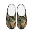 thumbnail image 1 of Daiia Camouflage Rabbit Print Women’s Fuzzy Slippers Memory Foam Lightweight House Shoes Cozy Loafer Flannel House Shoes-40/41, 1 of 7