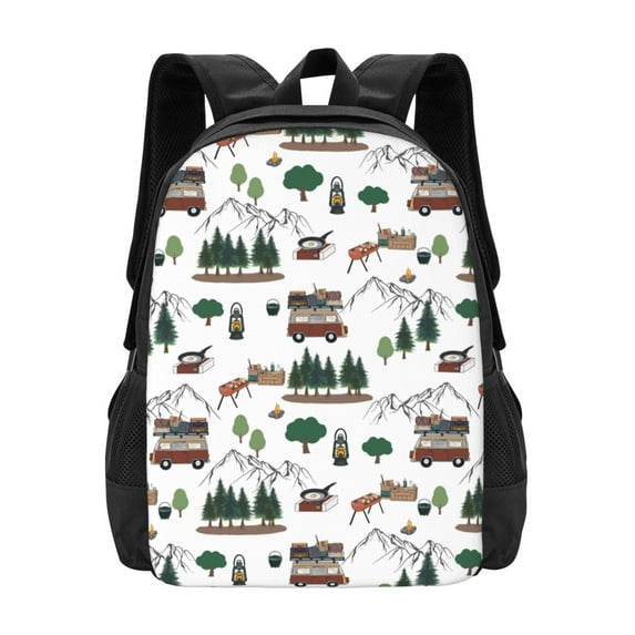 Daiia Camping Caravan 2 Backpack for Men and Women -Durable Backpack Large Capacity, Water-Resistant Bag with Adjustable Straps and Laptop Compartment