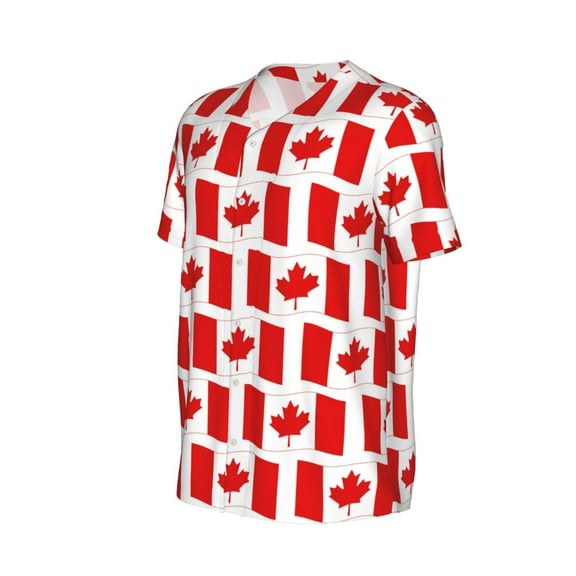 Daiia Canada Mens Baseball Jersey Button Down Shirts Short Sleeve Sports Uniforms-Small