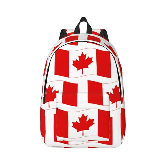 Daiia Canada Vintage Canvas Backpack for Men and Women ,Hiking Backpack,Travel Laptop Bag for School,Large Capacity Backpack