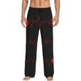 thumbnail image 1 of Daiia Cardiogram and Heart Men's Sleep Pant with Pockets and Drawstring,Pajama Pants-Large, 1 of 9