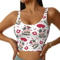 thumbnail image 1 of Daiia Caring Cow Printed Women's Sports Bra, Breathable Activewear Bra with U-Back Design and Removable Pads, Comfortable and Supportive for Yoga, Workout-XX-Large, 1 of 8