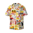 thumbnail image 1 of Daiia Cars Men's Linen Shirts Short Sleeve Casual Shirts Button Down Shirt for Men Beach Summer Wedding Shirt-X-Large, 1 of 7