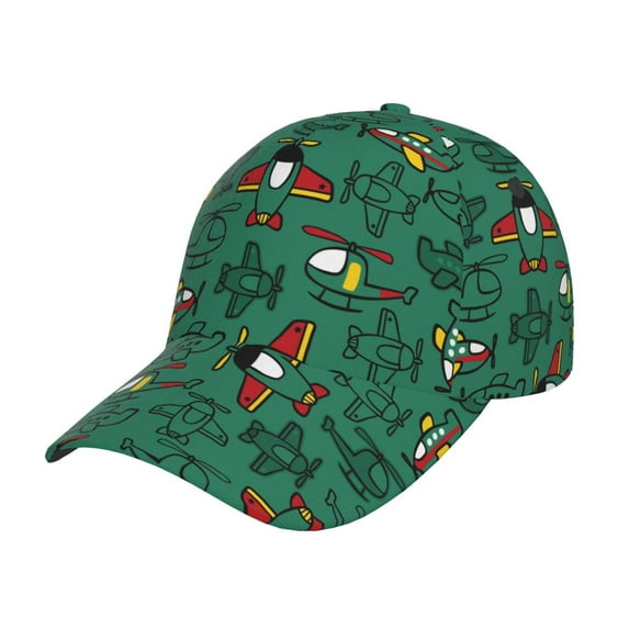 Daiia Cartoon Air Transportation print Baseball Cap Men Women Golf Dad Hat Adjustable Original Classic Low Profile Hat Unconstructed Plain Cap