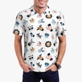 thumbnail image 1 of Daiia Cartoon Animals Pattern Men’s Polo Shirts,Solid Deck Shirt,Classic Fit, Breathable Cotton Polo for Casual and Sport Wear-4X-Large, 1 of 9