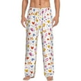 thumbnail image 1 of Daiia Cartoon Birds & Flowers Men's Sleep Pant with Pockets and Drawstring,Pajama Pants-Medium, 1 of 9
