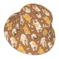 thumbnail image 1 of Daiia Cartoon Bulldog Pattern Bucket Hat - Trendy Cotton Sun Hat for Beach, Golf, Fishing - Fun Outdoor Vacation Boonie for Men and Women, 1 of 9