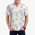 thumbnail image 1 of Daiia Cartoon Bunny Pattern Men’s Polo Shirts,Solid Deck Shirt,Classic Fit, Breathable Cotton Polo for Casual and Sport Wear-XX-Large, 1 of 9