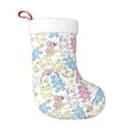 thumbnail image 1 of Daiia Cartoon Bunny Print Christmas Stocking，18"Large Knitted Xmas Stocking for Kids, Family Stocking for Fireplace Christmas Holiday Party Decoration, 1 of 7