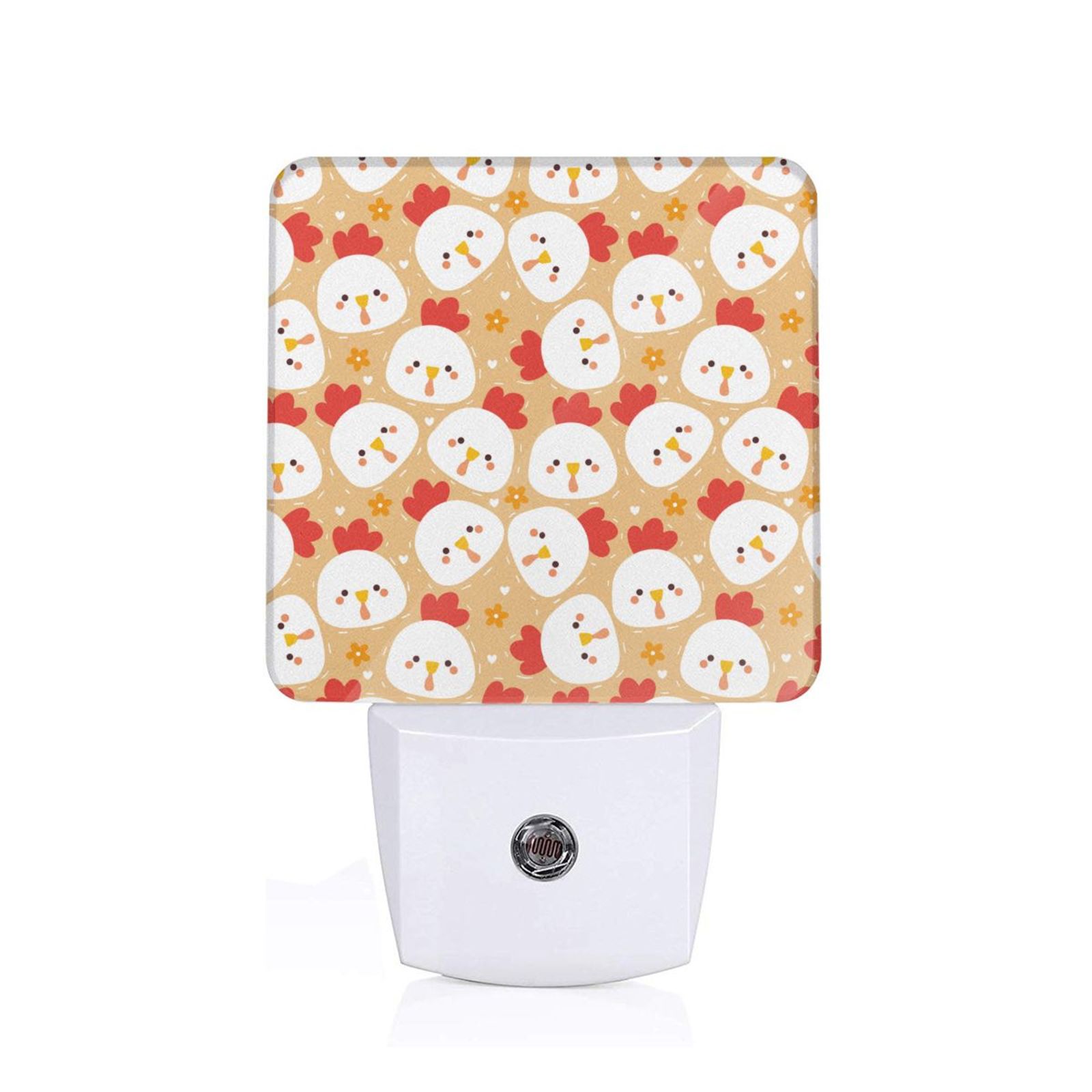 Daiia Cartoon Chicken Pattern Plugin LED Backlit Night Light with