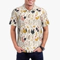 thumbnail image 1 of Daiia Cartoon Chickens Pattern Men’s Polo Shirts,Solid Deck Shirt,Classic Fit, Breathable Cotton Polo for Casual and Sport Wear-Medium, 1 of 7