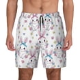 thumbnail image 1 of Daiia Cartoon Cute Rabbit Mens Swim Trunks Swim Shorts Quick Dry Swim Shorts with Mesh Lining Pockets-Large, 1 of 9