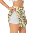 thumbnail image 1 of Daiia Cartoon Dinosaurs Pattern Women's 2 in 1 Running Shorts - Lightweight Athletic Workout Gym Yoga Shorts Liner with Phone Pockets-XX-Large, 1 of 7