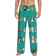 thumbnail image 1 of Daiia Cartoon Dogs Men's Sleep Pant with Pockets and Drawstring,Pajama Pants-Small, 1 of 9