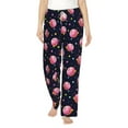 thumbnail image 1 of Daiia Cartoon Donut Planets Women's Sleep Pant with Pockets and Drawstring,Pajama Pants-Small, 1 of 9