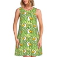 thumbnail image 1 of Daiia Cartoon Duck Print Women's Dresses 2025 Trendy Short sleeve Dresses Casual Baggy Flowy Maxi Sun Dresses, 1 of 7