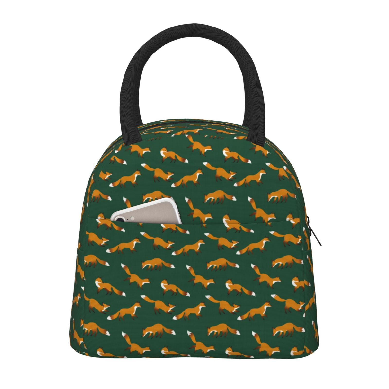 Daiia Cartoon Fox 1 Pattern Lunch Bag , Insulated Lunch Box, Small ...