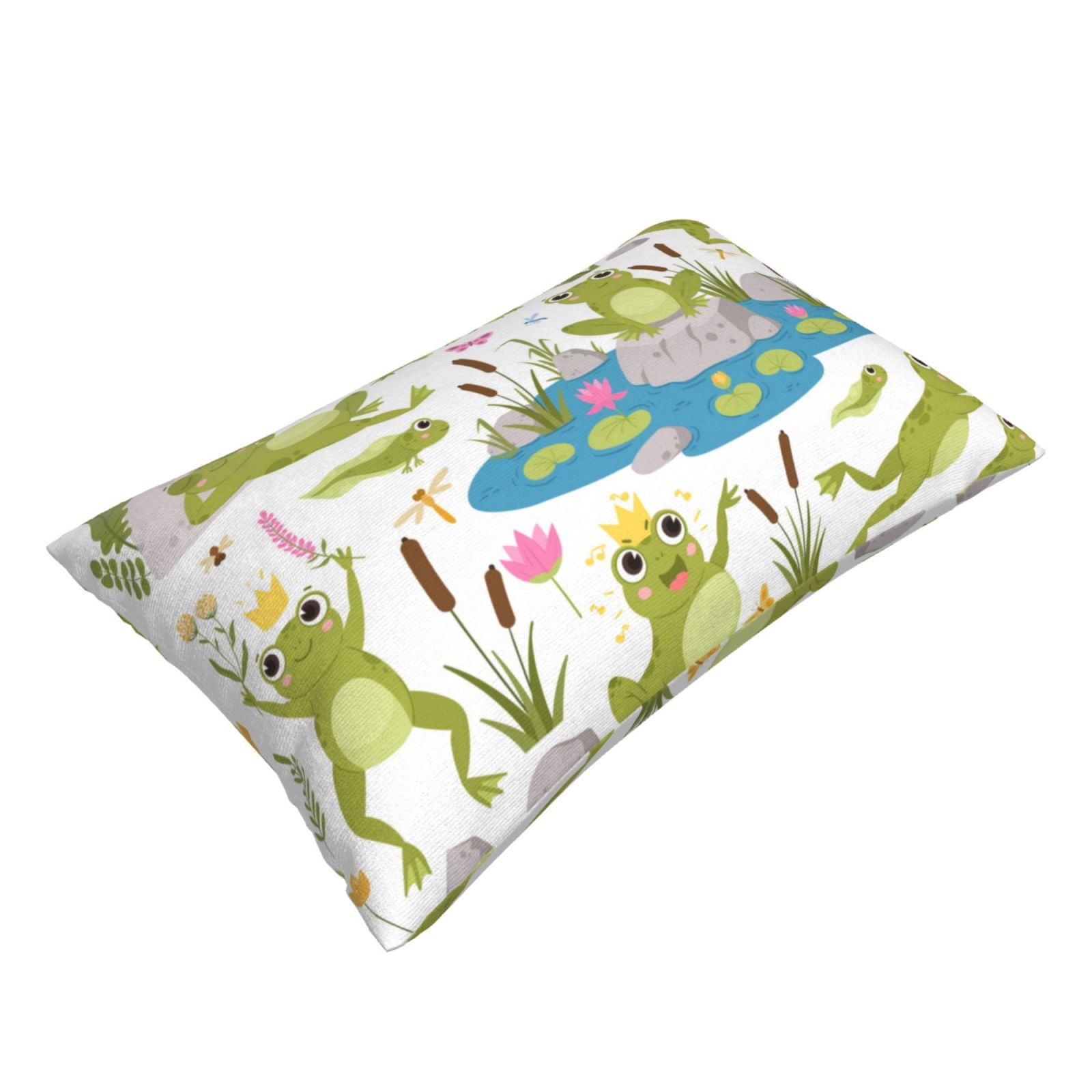 Daiia Cartoon Frogs Bedding Waterproof Pillow Protector Zippered Queen