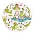 thumbnail image 1 of Daiia Cartoon Frogs Drawing Merry Christmas Tree Skirt , Xmas Large Lace-up Tree Skirt, Santa Snowflakes Rustic Home Decorations New Year Party Farmhouse Decor-36", 1 of 6