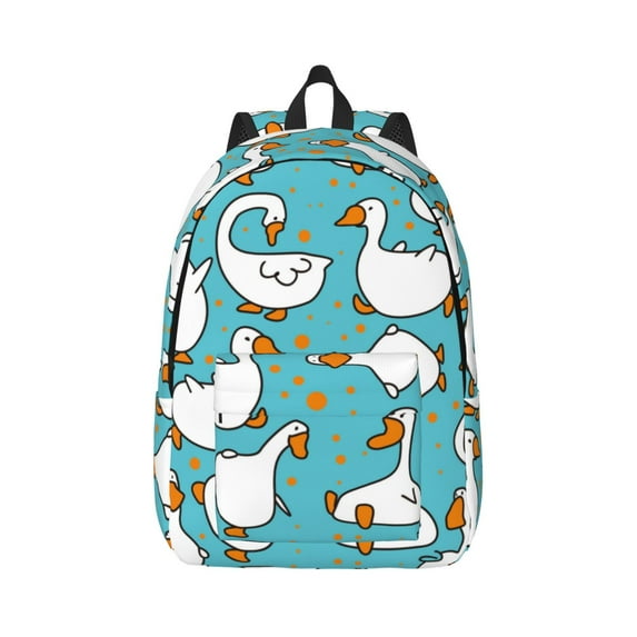 Daiia Cartoon Funny Goose Vintage Canvas Backpack for Men and Women ,Hiking Backpack,Travel Laptop Bag for School,Large Capacity Backpack