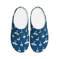 thumbnail image 1 of Daiia Cartoon Geese With Xmas Print Women’s Fuzzy Slippers Memory Foam Lightweight House Shoes Cozy Loafer Flannel House Shoes-42/43, 1 of 7