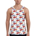 thumbnail image 1 of Daiia Cartoon Helicopter Printed Men's Quick Dry Fit Muscle Tank Top Slim-Fit Tank Workout Tank Top Lightweight Sports Tank Top-4X-Large, 1 of 7