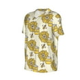 thumbnail image 1 of Daiia Cartoon Honey Pot Bee Sunflower Mens Baseball Jersey Button Down Shirts Short Sleeve Sports Uniforms-Small, 1 of 9