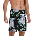 thumbnail image 1 of Daiia Cartoon Koala Bear Mens Woven Stretch Pajama Short,Short Pajama Pants-4X-Large, 1 of 7