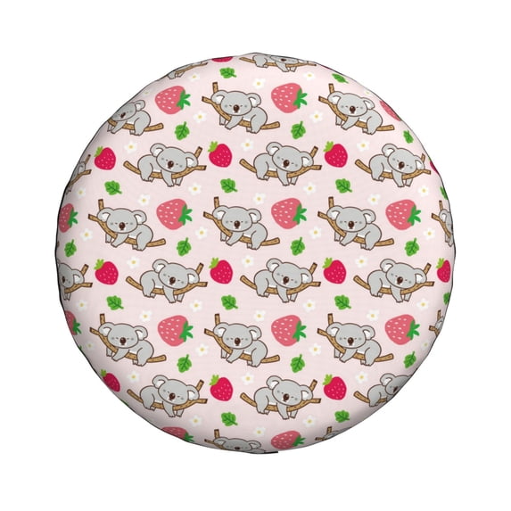 Daiia Cartoon Koala Bear Tire Covers , Travel Trailer Camper Truck SUV Motorhome Waterproof Wheel Cover, Sun Rain Snow Protector-15 inch