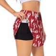 thumbnail image 1 of Daiia Cartoon Lobster Pattern Women's 2 in 1 Running Shorts - Lightweight Athletic Workout Gym Yoga Shorts Liner with Phone Pockets-Medium, 1 of 7