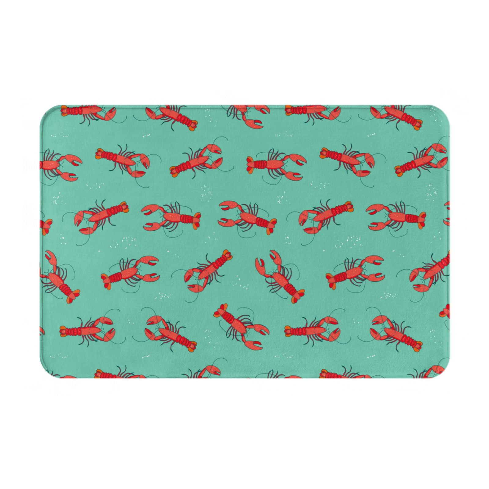 Daiia Cartoon Lobsters 4 Front Door Mat, Heavy Duty Durable Mat