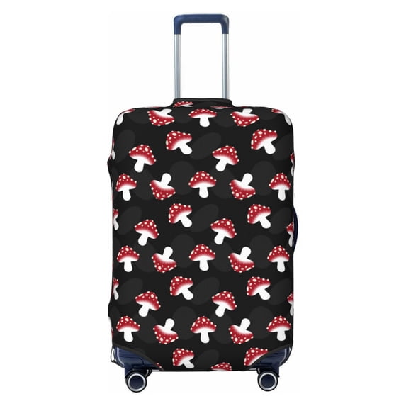Daiia Cartoon Mushroom Luggage Cover, Thickened Washable Travel Luggage Covers, Elastic Unique Baggage Covers for 18-20 inch Luggage-X-Large