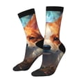 thumbnail image 1 of Daiia Cartoon Pattern Corgi Print Crew Socks – Soft Breathable Long Socks for Men & Women, Moisture-Wicking & Comfortable Daily Wear Socks, One-Size Fits Most (US 5-11), 1 of 6